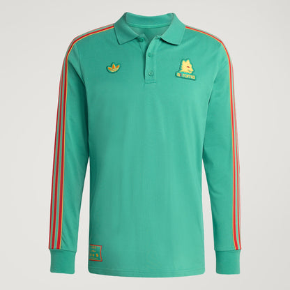 AS ROMA TERRACE ICONS LONG SLEEVE POLO SHIRT JM2131 ORIGINAL