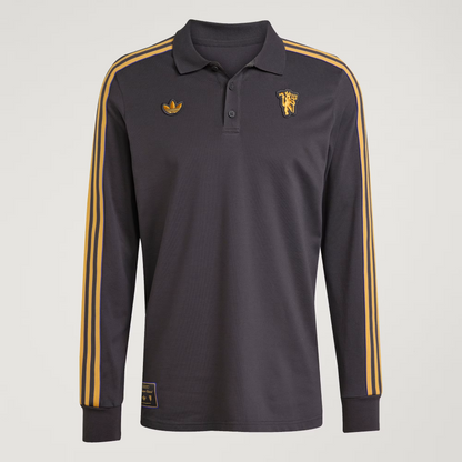 MANCHESTER UNITED TERRACE ICONS LONG SLEEVE POLO SHIRT JN2822 ORIGINAL