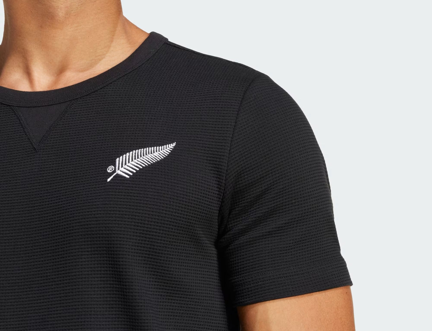 ALL BLACKS WAFFLE TEE JD4077 ORIGINAL